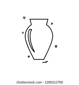 Vase icon design vector