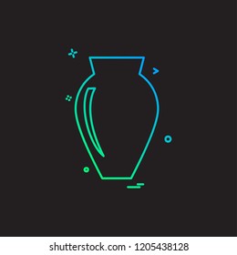 Vase icon design vector