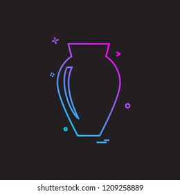 Vase icon design vector