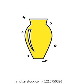 Vase icon design vector