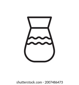 Vase Icon Design Vektorgrafik-Illustration Vorlage in trendigen flachen Stil Zeichen und Symbol. Geeignet für Website-Design, Logo, App und i. EPS10.