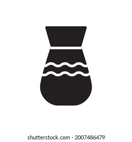 Vase Icon Design Vector Graphic Illustration Template In Trendy Flat Style Sign And Symbol . Suitable for website design, logo, app, and ui. EPS 10.