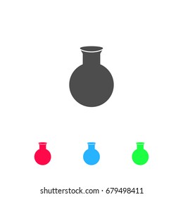 Vase icon flat. Color pictogram on white background. Vector illustration symbol and bonus icons