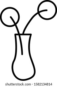 Vase Icon, flower Icon. Suitable for any furniture or room things icon illustration.
