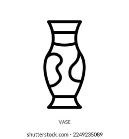 vase icon. Line Art Style Design Isolated On White Background
