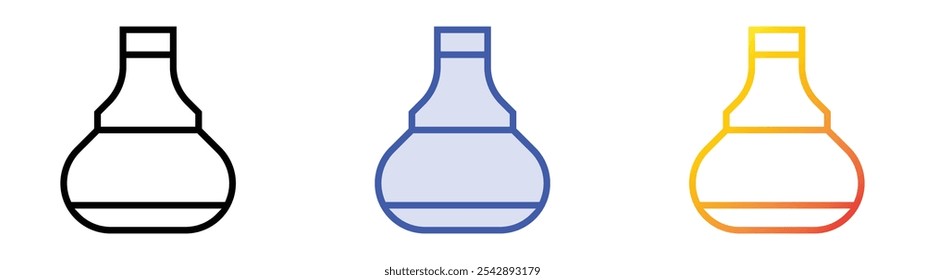 vase icon. Linear, Blue Fill and Gradient Style Design Isolated On White Background
