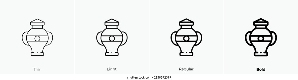 vase icon. Linear style sign isolated on white background. Vector illustration.