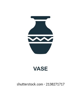 Vase icon. Monochrome simple Vase icon for templates, web design and infographics