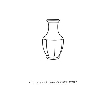 Ícone do vaso. Ilustração do contorno do ícone de vetor de vaso para web. Flower top Ilustração de vetor de contorno. vases ícone linha, Antique vaso ícone símbolo símbolo ilustração de vetor isolado no fundo branco.