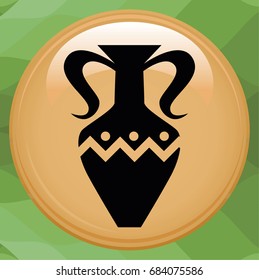 Vase icon. Outline illustration of vase icon for web