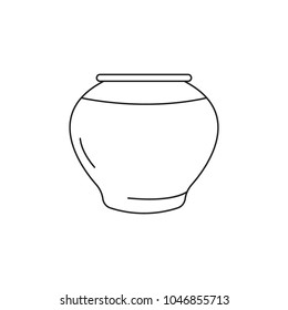 Vase icon. Outline vase vector icon for web design isolated on white background