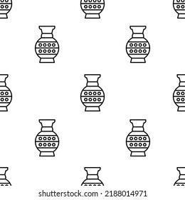 vase icon pattern. Seamless vase pattern on white background.
