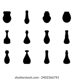 Vase Icon Set. Potterie-Vektorgrafik