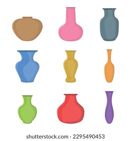 Vase Icon Set Vector Design.