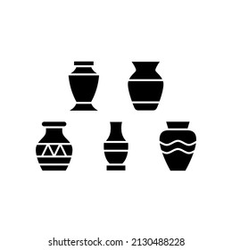 Vase Icon Set Vector Symbol Design Illustration