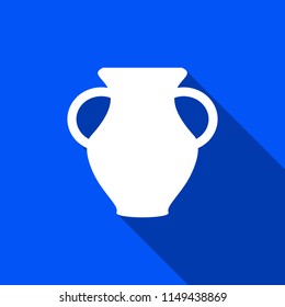 Vase icon with shadow , vector sign design.