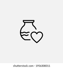 Vase icon sign vector,Symbol, logo illustration for web and mobile