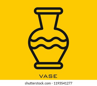 Vase icon signs