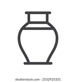 Icono de florero Logotipo de Vector de contorno simple