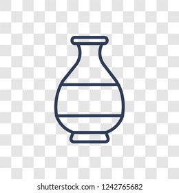 Vase icon. Trendy linear Vase logo concept on transparent background from Museum collection