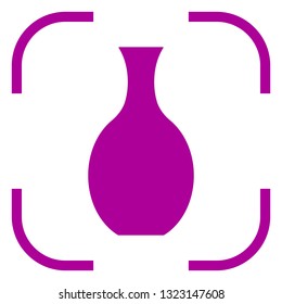 Vase icon vector in focus. White background