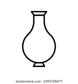 vase icon with white background vector stock illustration