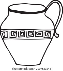 Vase illustration on a white background