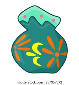 vase isolated illustration on white background 