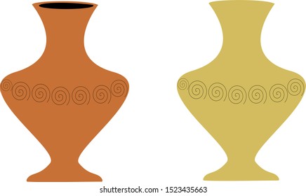 vase with isolated white background