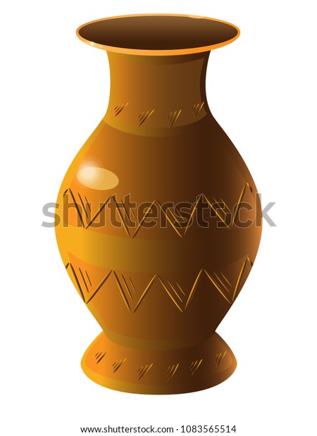 Vase Jug Vase Ceramic Ornament Clay Stock Vector Royalty Free