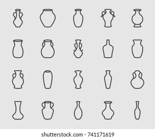 Vase line icon