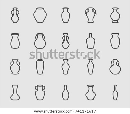 Vase line icon