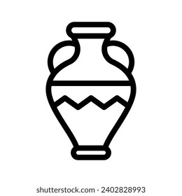 gráfico vectorial de ilustración de icono de línea de jarrón. Ilustración de elemento simple gráfico vectorial, adecuado para aplicaciones, sitios web y presentaciones aisladas en fondo blanco