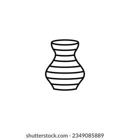 Vase line icon vector design