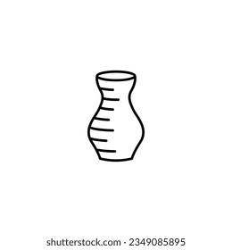 Vase line icon vector design