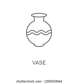 Vase linear icon. Vase concept stroke symbol design. Thin graphic elements vector illustration, outline pattern on a white background, eps 10.