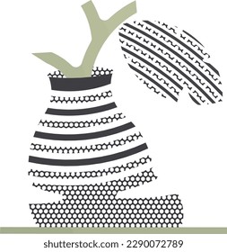 vase logo or pot logo  with circular design