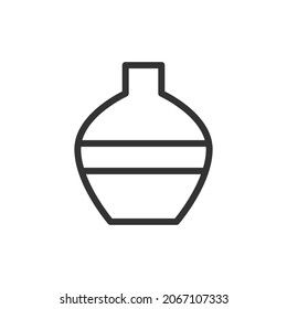 Icono de línea mínima. Diseño de símbolo de trazo web. Señal de abusa aislada en un fondo blanco. Icono de línea Premium.