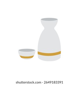 vaso caneca jarro jarro saquê garrafa símbolo emoji ícone ícone vetor ilustração