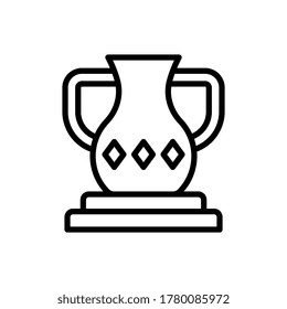 Vase, museum icon. Simple line, outline vector elements of historical things icons for ui and ux, website or mobile application