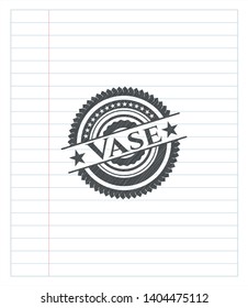 Vase pencil draw. Vector Illustration. Detailed.