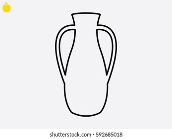 vase, pitcher, icon, vector illustration eps10