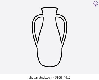 vase, pitcher, icon, vector illustration eps10