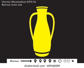 vase, pitcher, icon, vector illustration eps10