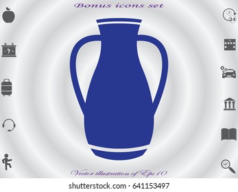 vase, pitcher, icon, vector illustration eps10