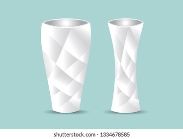 vase polygon vector illustration, 3d product vector design, Home decoration