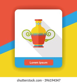 vase pottery flat icon