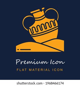 Vase premium material ui ux isolated vector icon in navy blue and orange colors