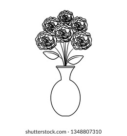 vase with roses icon