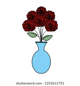 vase with roses icon